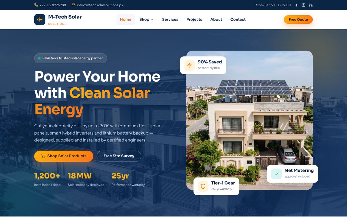 Solar & Energy website (Pakistan)