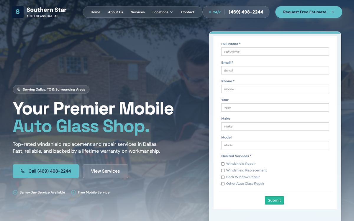 Auto Glass website (USA)