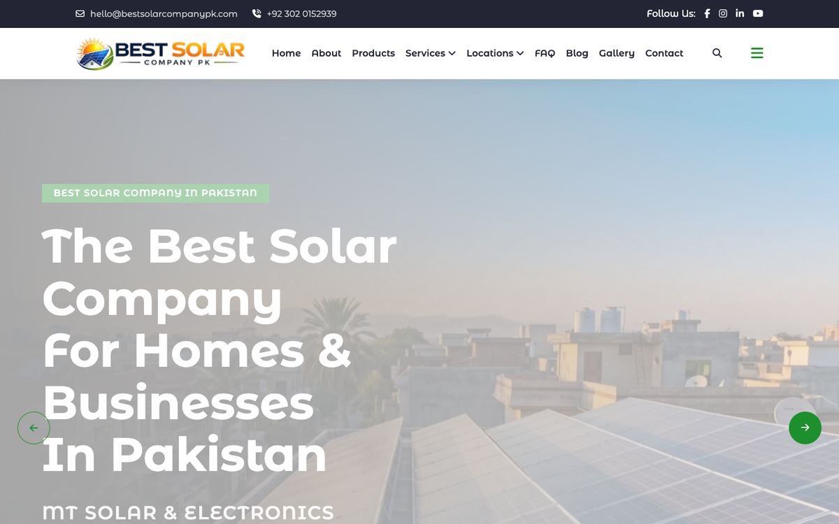 Solar & Energy website (Pakistan)